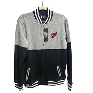 NFL Arizona Cardinal Gray/Black Fleece Full-Snap Jacket Youth size XL NWT